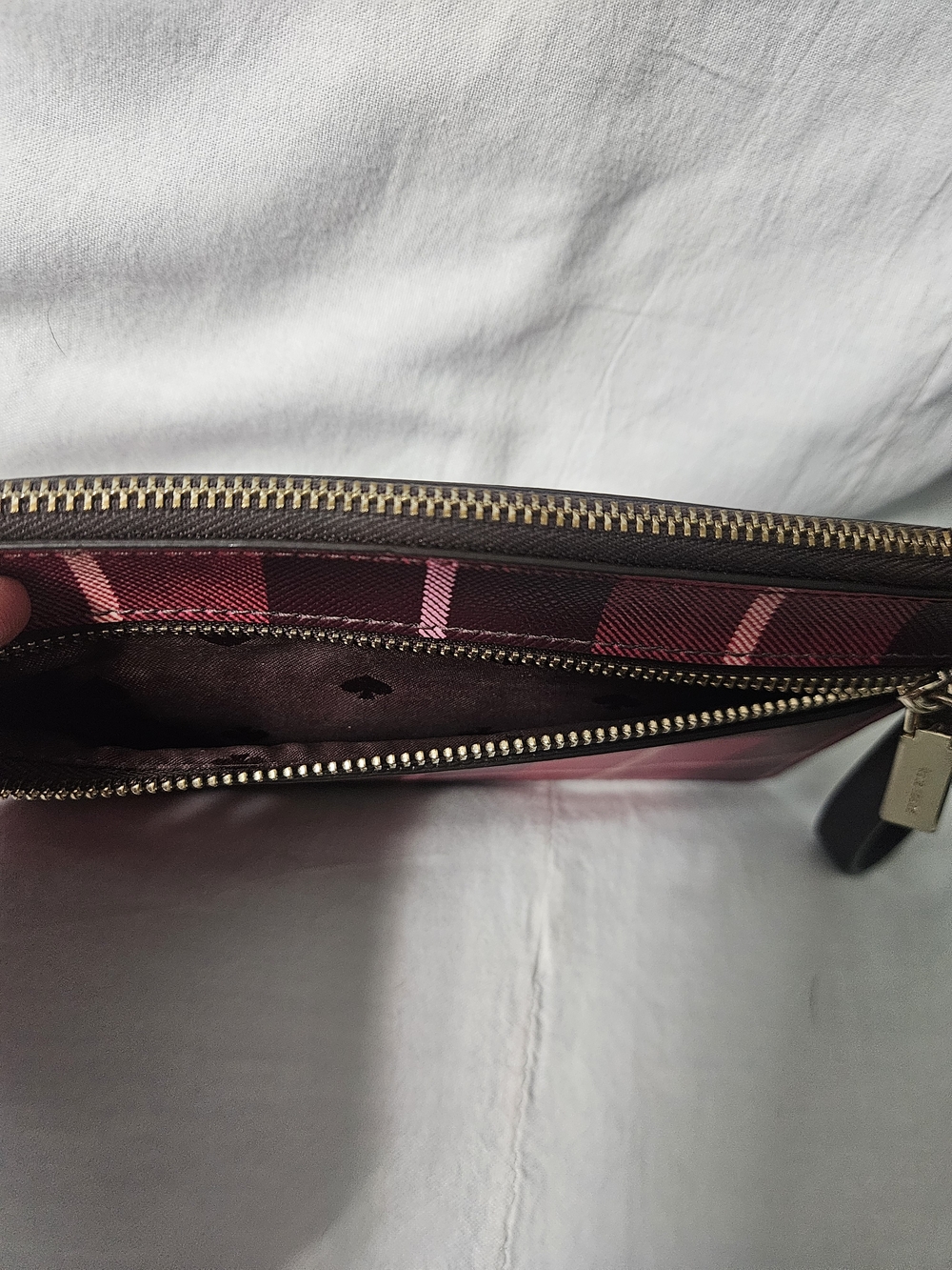 Kate Spade Pink Plaid Wristlet - Picture 4 of 7